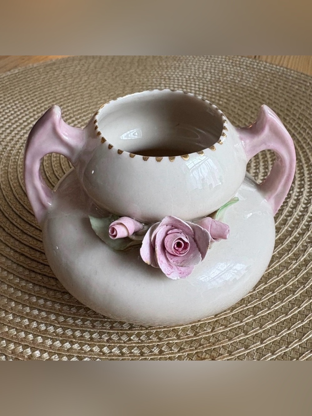 Rare Original Bundoran China Beleek Porcelain tiny vase design by Cyril Arnold
